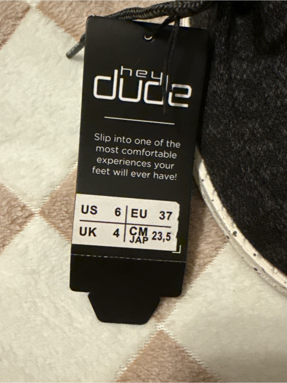 Hey Dude Charcoal Knit Slip-On Boot with Gray Faux-Fur Cuff - Picture 3 of 3